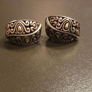 John Hardy 18K and Sterling Silver Earrings